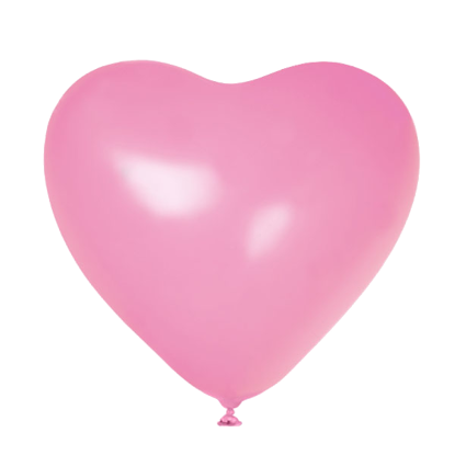 Bild von Herzballon Rosa mit Text