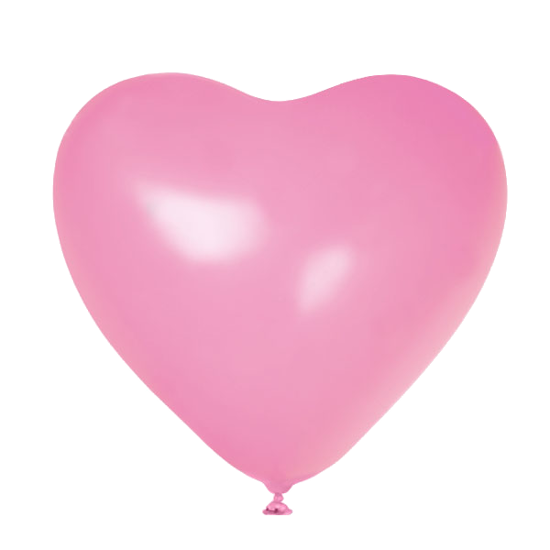 Bild von Herzballon Rosa mit Text