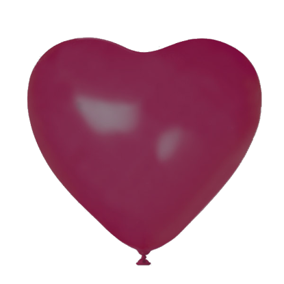 Bild von Herzballon Rotpink mit Text