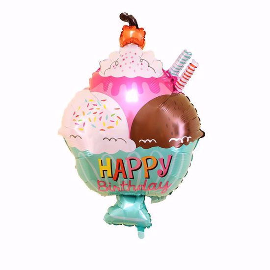 Bild von Folien Ballon Happy Birthday Ice