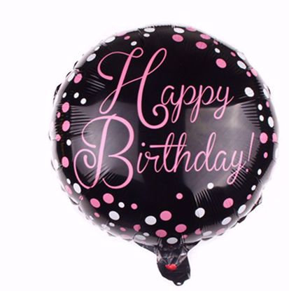 Bild von Folien Ballon Happy Birthday Black