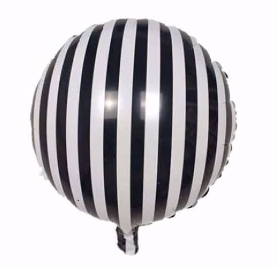 Bild von Folien Ballon Rund Streifen