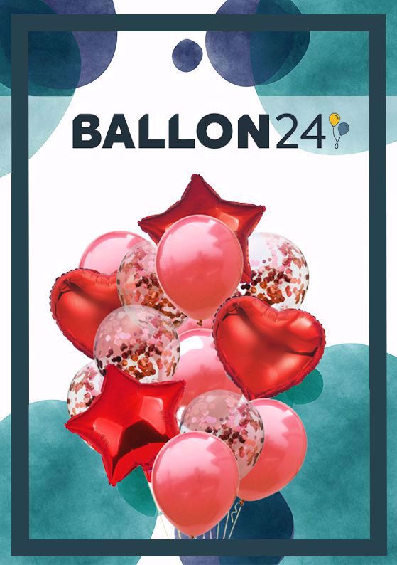 Ballon Bouquet Rot磊ballone bedrucken und online bestellen ballon24.ch