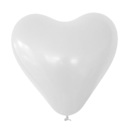 Bild von Herzballon Weiss mit Text