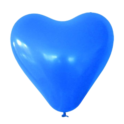 Bild von Herzballon Blau mit Text