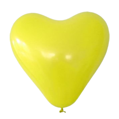 Bild von Herzballon Gelb mit Text