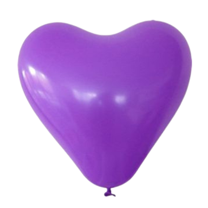 Bild von Herzballon Violett mit Text
